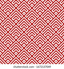 Seamless pattern. Chevrons, rhombuses ornament. Brackets, diamonds wallpaper. Geometric background. Folk motif. Textile print, web design, abstract backdrop. Curves, polygons image. Vector art.