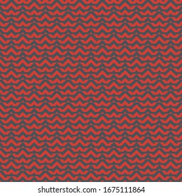Nahtloses Muster. Chevrons, Dreiecksschmuck. Kurven, Polygons-Illustration. Klammern, dreieckige Formen, Tapete. Geometrischer Hintergrund. Folkloremotiv. Stoffdruck, Webdesign, abstrakte Vektorillustration