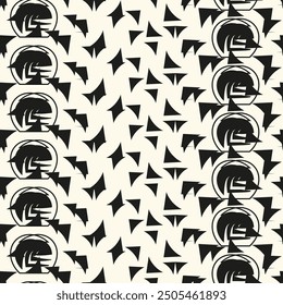 Seamless pattern with chevrons, zigzag. Embroidery background. Tribal wallpaper. Ethnical folk image. Tribe motif. Ancient mosaic. Digital paper, web design, textile print, backdrop. Vector art work.