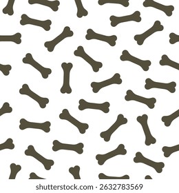 Seamless Pattern of Chew Bones for Dogs