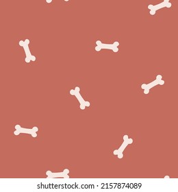 Seamless pattern with chewing bones for dogs