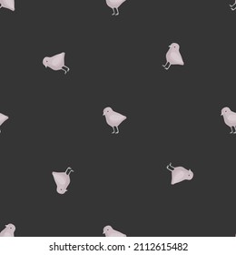 Seamless pattern of chicken. Domestic animals on colorful background. Vector illustration for textile prints, fabric, banners, backdrops and wallpapers.