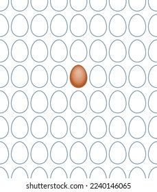 Seamless pattern of a chicken eggs
