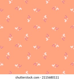 Seamless pattern of chicken family. Domestic animals on colorful background. Vector illustration for textile prints, fabric, banners, backdrops and wallpapers.