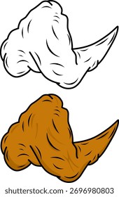 Patrón sin fisuras de patas de pollo. Dibujo a mano Doodle piernas de pollo. Fondo de patrón de doodle de pollo frito. Pollo frito sin fisuras patrón para colorear libros para niños