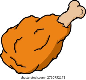 Seamless pattern of chicken legs. Hand drawing Doodle chicken legs. Fried chicken doodle pattern background. Fried chicken Seamless Pattern for coloring kids books	