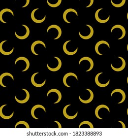 Seamless pattern child background. Moon and stars.