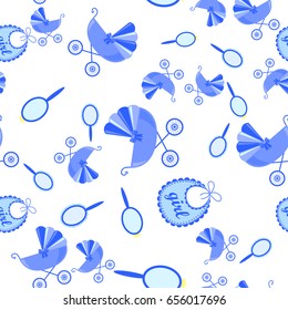 seamless pattern with child icons. Baby Wallpapers.