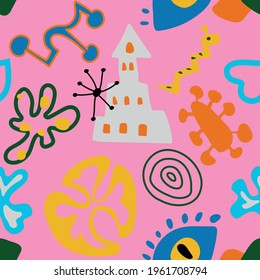 Seamless pattern for children can be used as decoration, pattern for wrapping paper or gif box