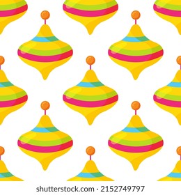 Seamless pattern with children s toy whirligig on background. Suitable for textiles, print design
