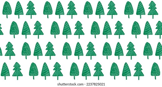 
Patrón sin foco con dibujos de árboles de Navidad para niños