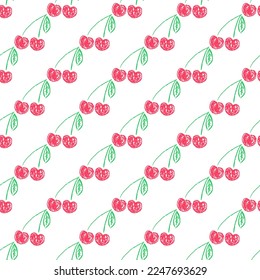 Seamless pattern. Children's drawings with wax crayons