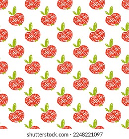 Seamless pattern. Children's drawings with wax crayons