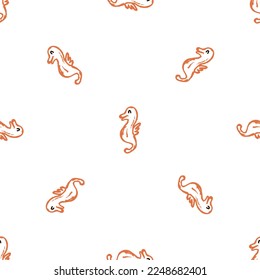 Seamless pattern. Children's drawings with wax crayons