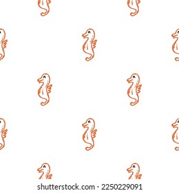 Seamless pattern. Children's drawings with wax crayons
