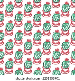 Seamless pattern. Children's drawings with wax crayons