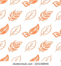 Seamless pattern. Children's drawings with wax crayons