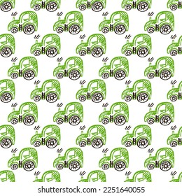 Seamless pattern. Children's drawings with wax crayons