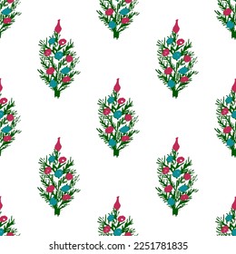 Seamless pattern. Children's drawings with wax crayons
