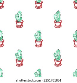 Seamless pattern. Children's drawings with wax crayons