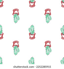Seamless pattern. Children's drawings with wax crayons