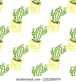 Seamless pattern. Children's drawings with wax crayons