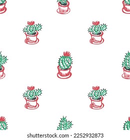 Seamless pattern. Children's drawings with wax crayons