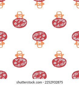 Seamless pattern. Children's drawings with wax crayons
