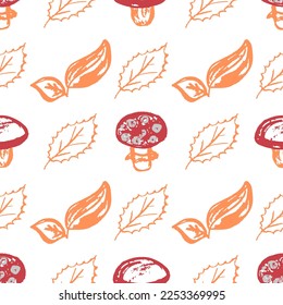 Seamless pattern. Children's drawings with wax crayons