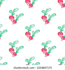 Seamless pattern. Children's drawings with wax crayons