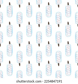 Seamless pattern. Children's drawings with wax crayons