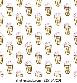 Seamless pattern. Children's drawings with wax crayons