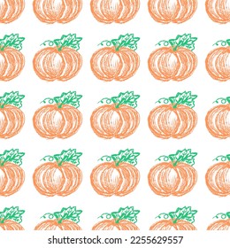 Seamless pattern. Children's drawings with wax crayons