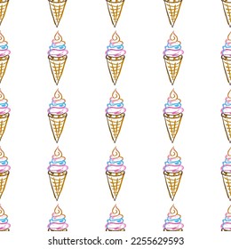 Seamless pattern. Children's drawings with wax crayons