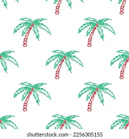 Seamless pattern. Children's drawings with wax crayons