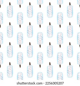 Seamless pattern. Children's drawings with wax crayons