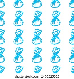 Seamless pattern. Children's drawings with wax crayons