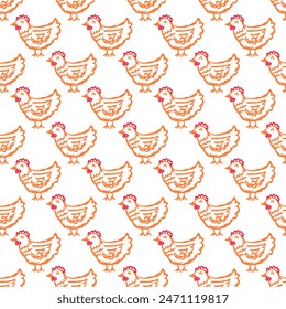 Seamless pattern. Children's drawings with wax crayons