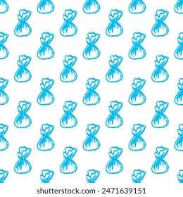 Seamless pattern. Children's drawings with wax crayons