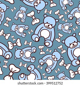 Seamless pattern with children's toys. 