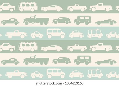 seamless pattern of children's transport