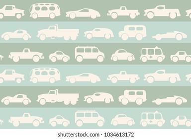 seamless pattern of children's transport