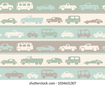 seamless pattern of children's transport