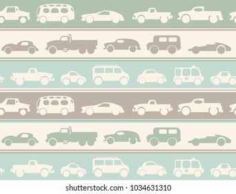 seamless pattern of children's transport