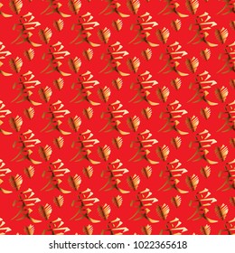 Seamless pattern of Chinese characters with the word love. Vector illustration background