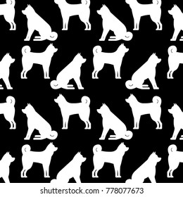 seamless pattern chinese dog traditional