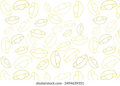 Lindo Yuanbao chino del lingote del oro del patrón sin costuras. Fondo de Ilustración vectorial para tela, impresión, papel. Ilustración vectorial