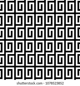 Seamless pattern with Chinese ornament. Oriental traditional ornamentation with curly shapes. Window tracery wallpaper. Grid motif. Digital paper with curves, textile print, web design. Vector art.