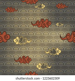 Seamless pattern in chinese style.