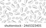 Seamless pattern with chips. Black and white background with potato chips. Sketch style illustration